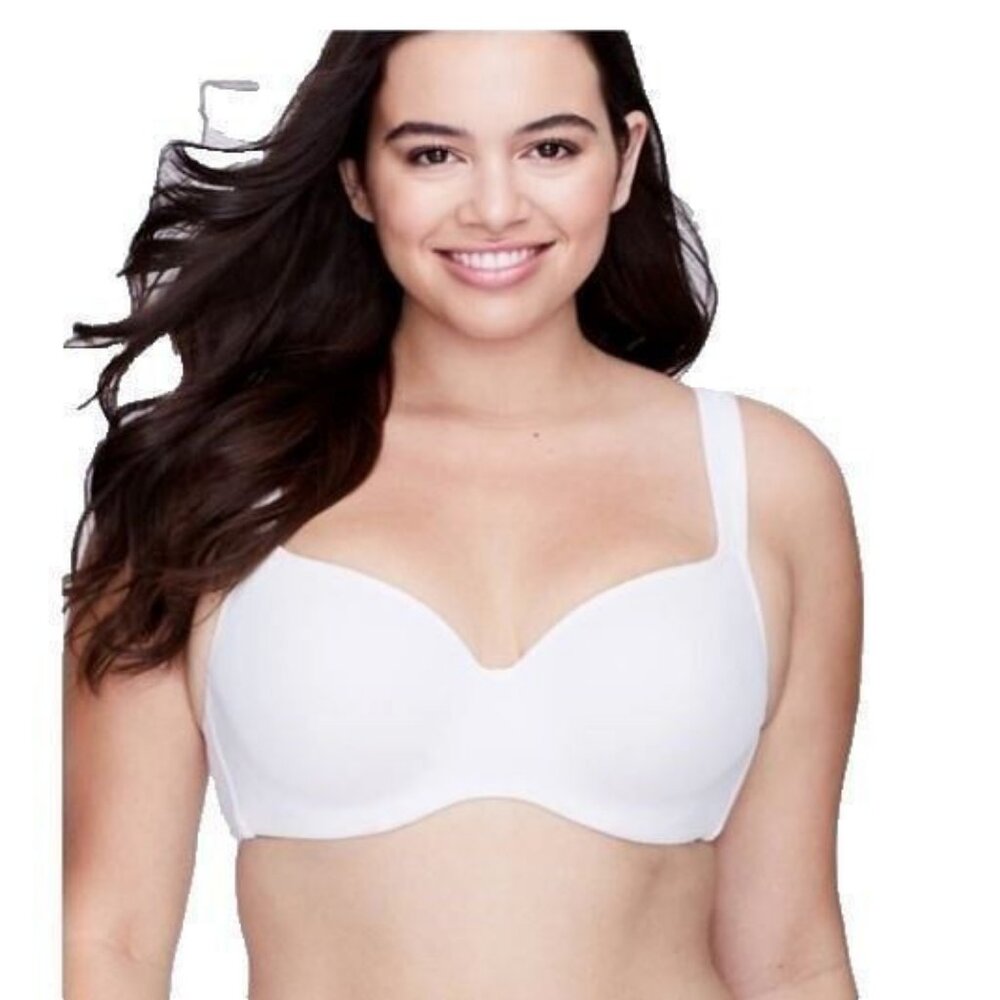 Cacique Bra Size 46D Smooth Balconette Underwire White Lane Bryant